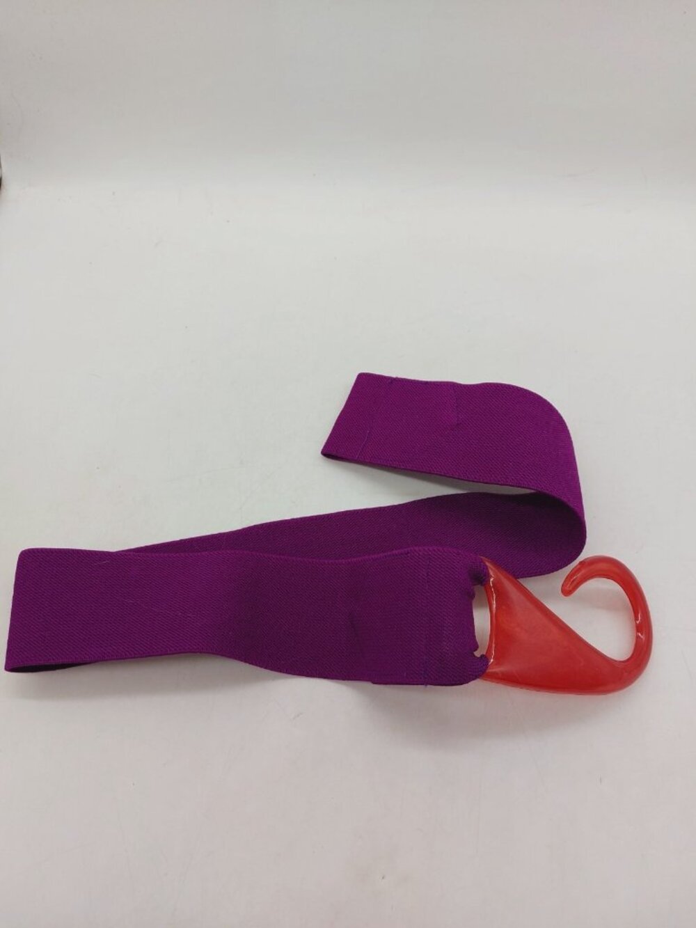 Vintage Womens Purple Elastic Belt Pink Plastic Buckle - Picture 4 of 8